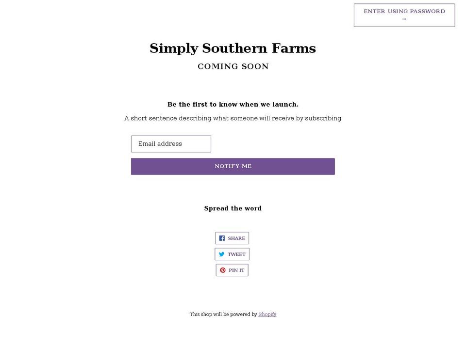 simply-southern-farms.myshopify.com shopify website screenshot