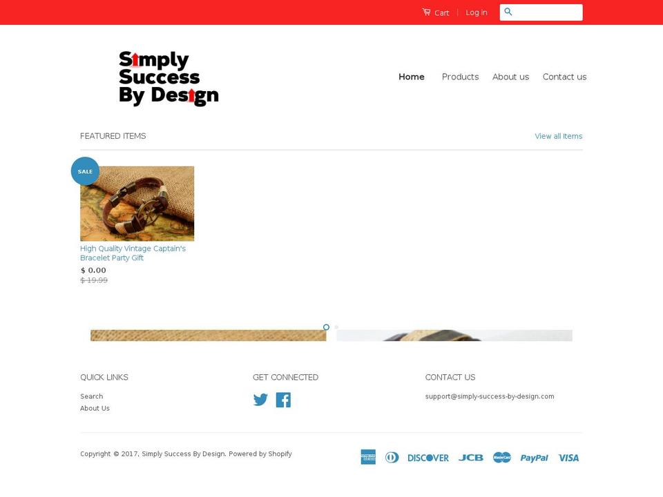 simply-success-by-design.com shopify website screenshot