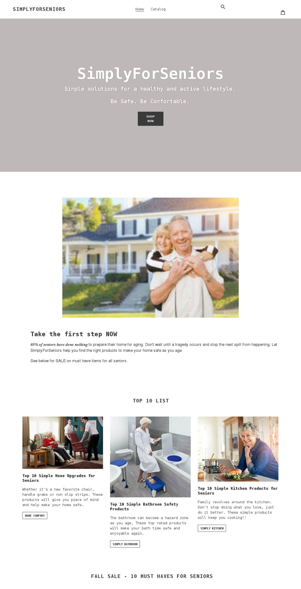 simply4seniors.org shopify website screenshot