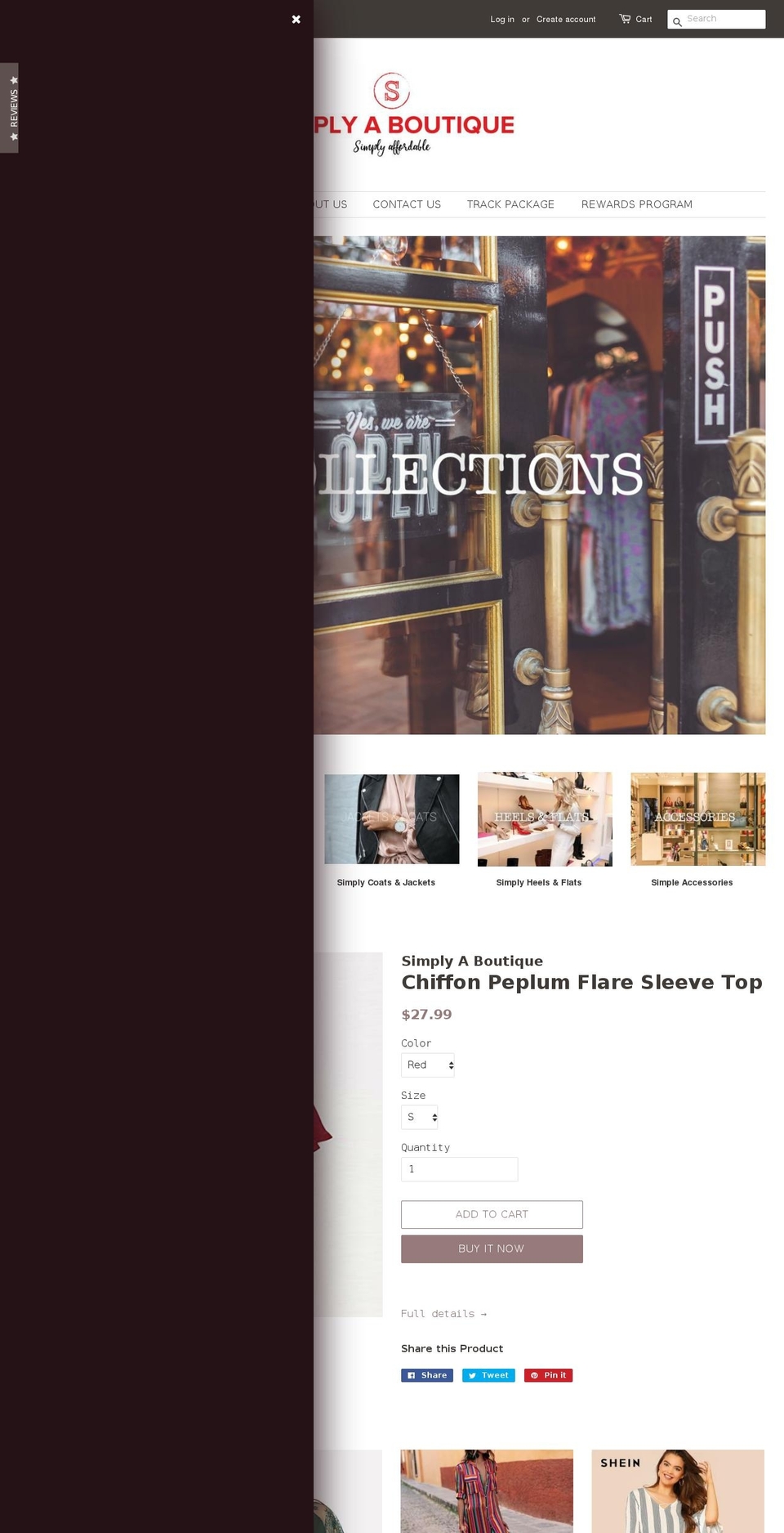 simplyaboutique.com — Shopify storefront screenshot