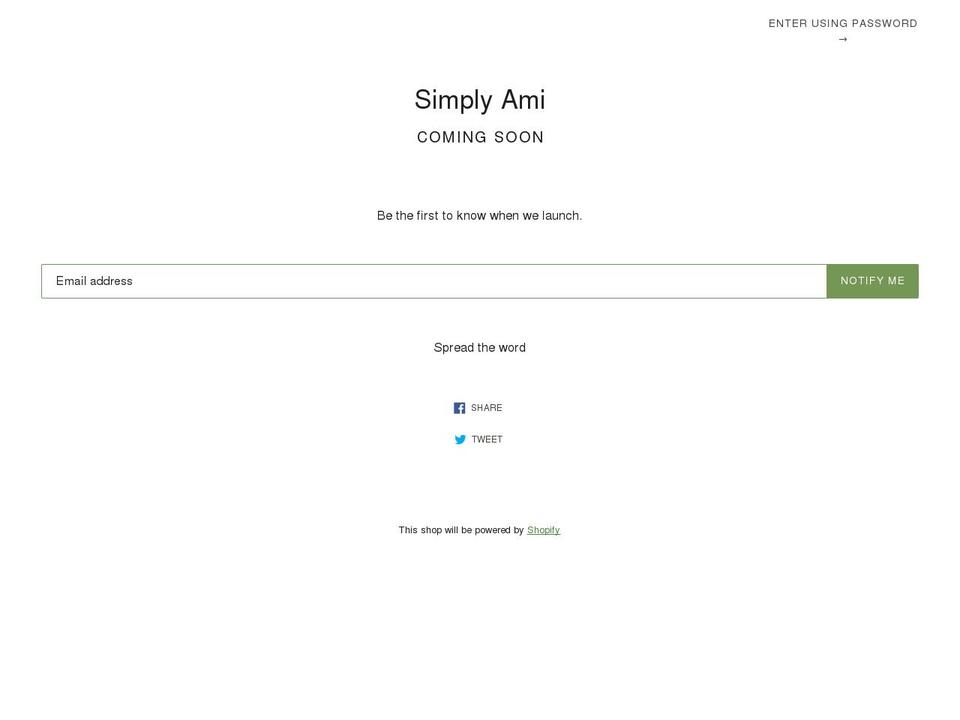 simplyami.com — Shopify storefront screenshot