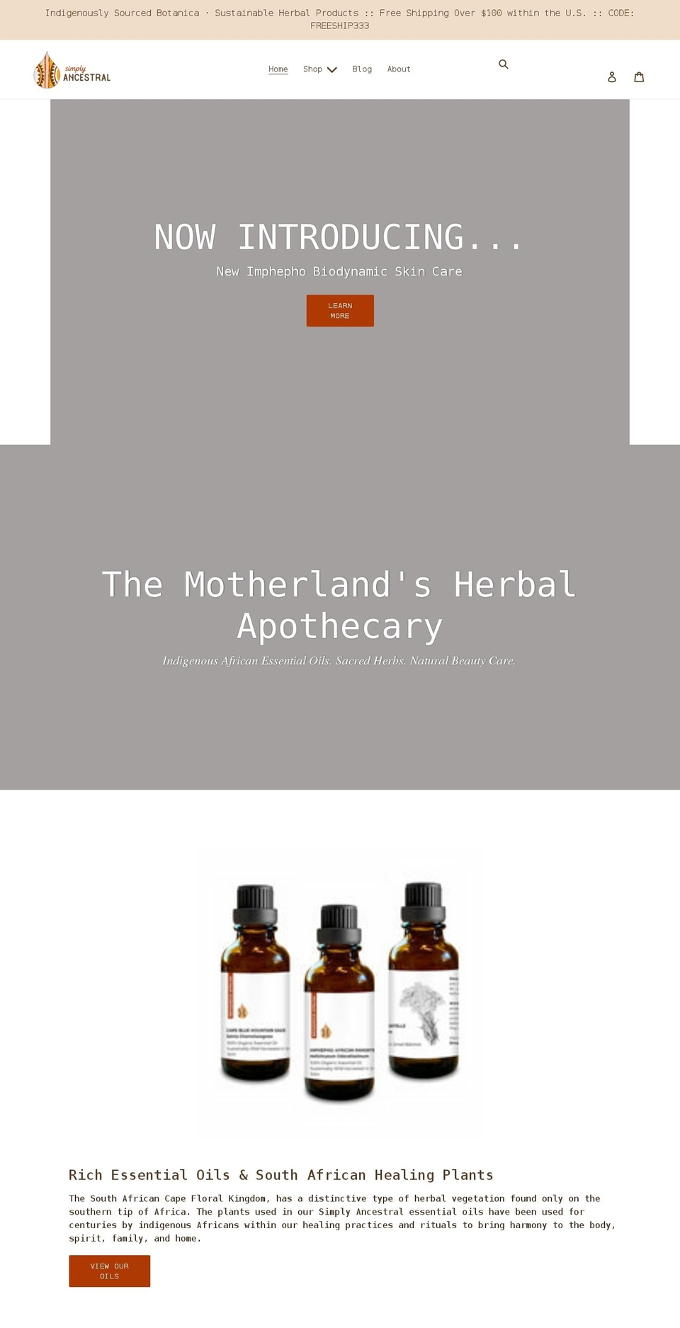 simplyancestral.com shopify website screenshot