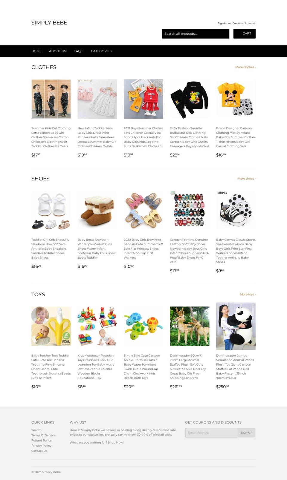 ecomprofitmasterclasstheme Shopify theme site example simplybabystore.com