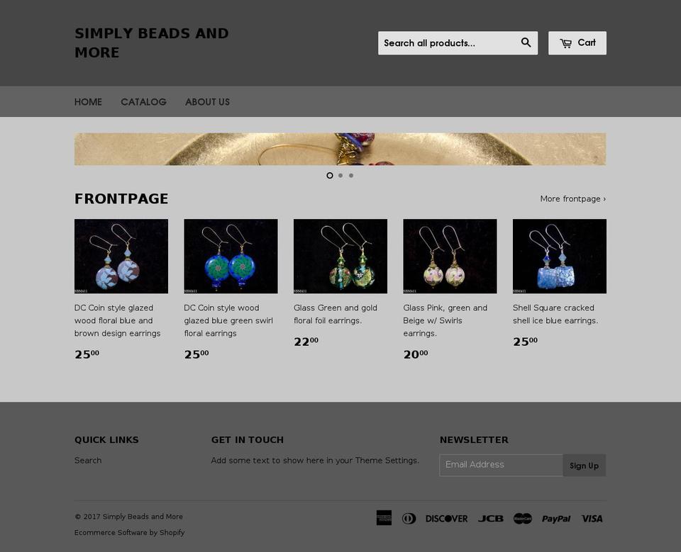 simplybeadsandmore.com shopify website screenshot