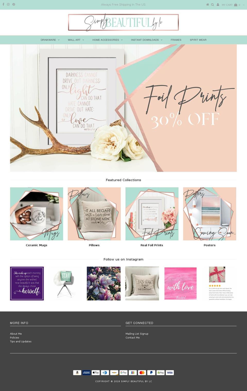 simplybeautifulbylc.com shopify website screenshot