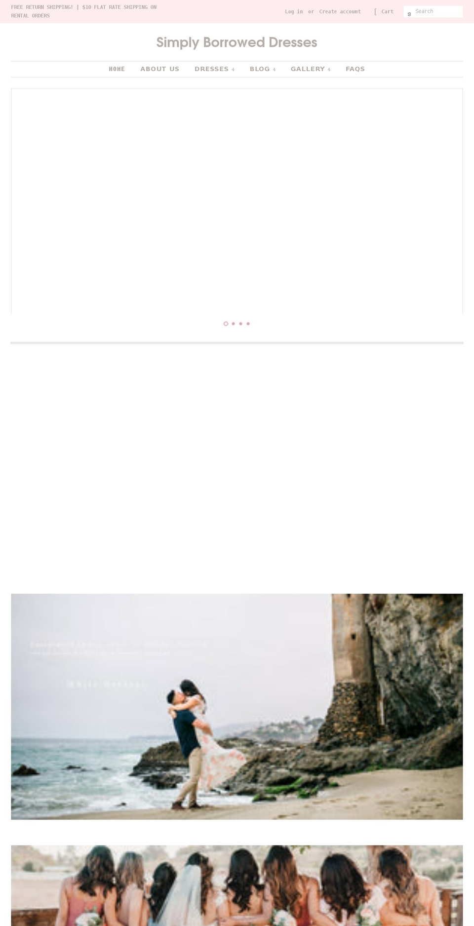 simplyborroweddresses.com shopify website screenshot