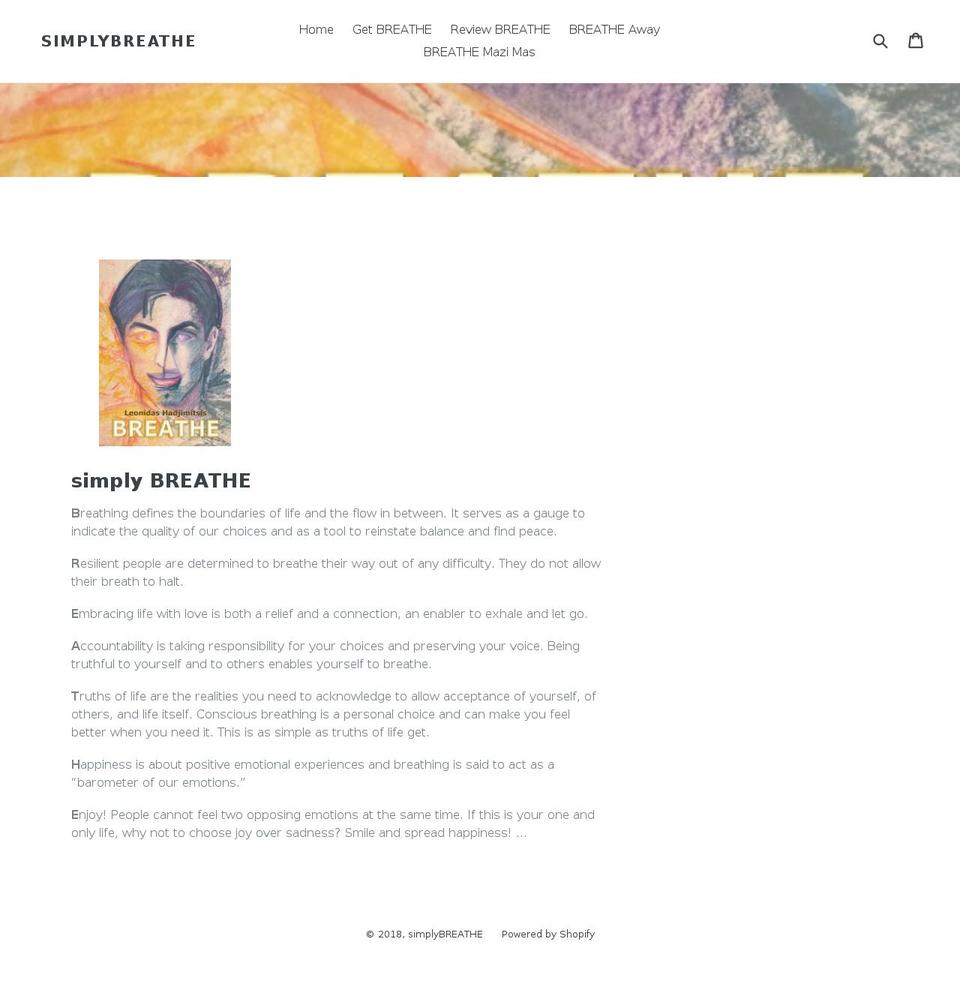simplybreathe.live shopify website screenshot