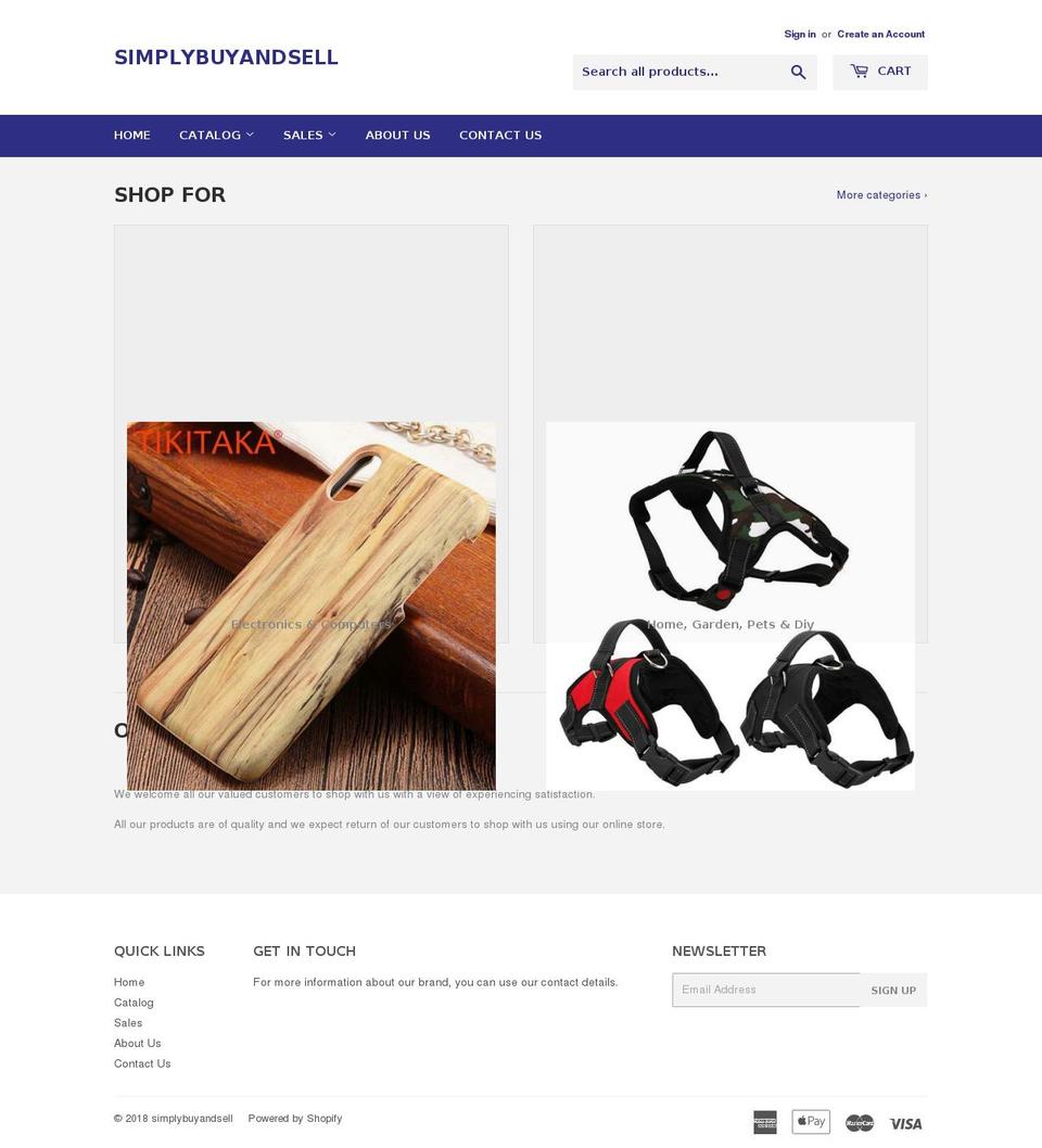 simplybuyandsell.com — Shopify storefront screenshot