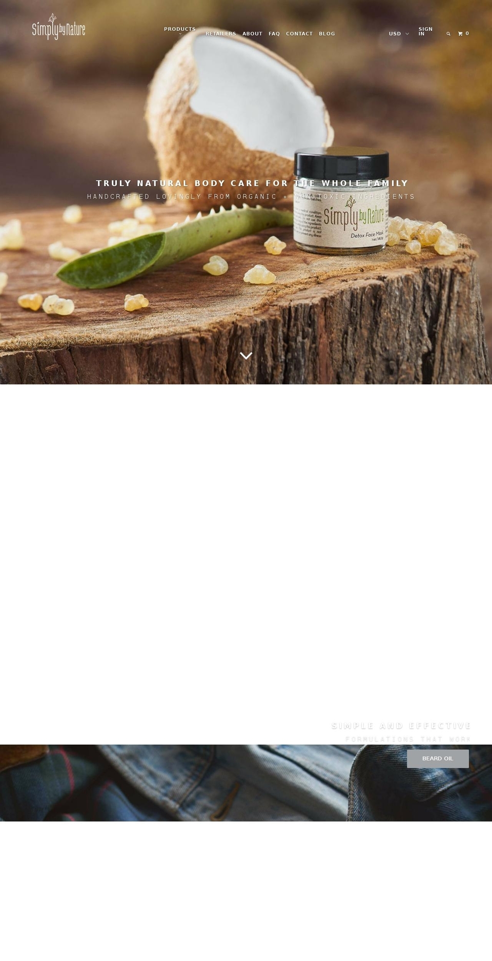 simplybynature.com shopify website screenshot