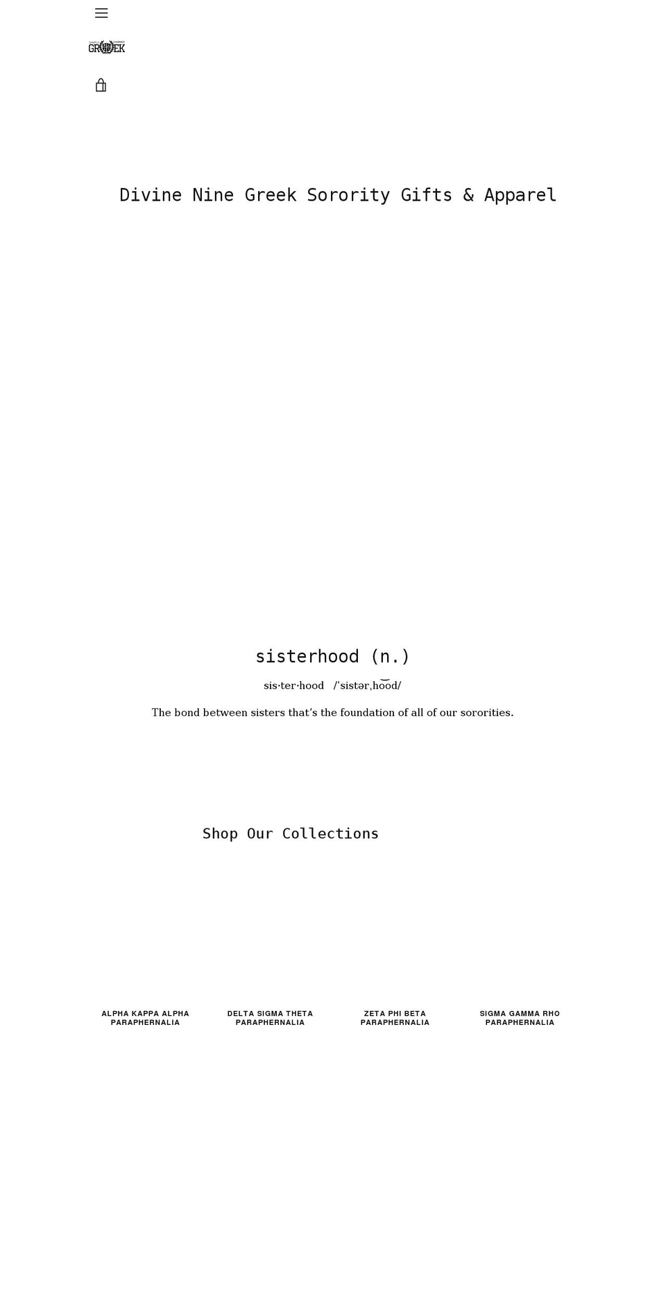 simplycharmedgreek.com shopify website screenshot