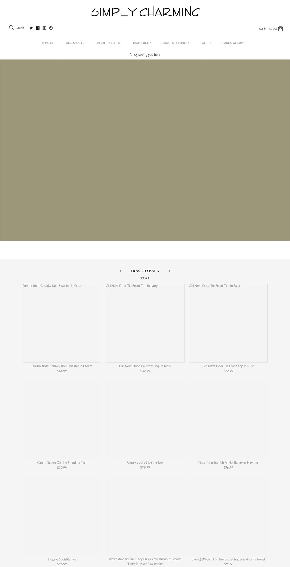 simplycharmingonline.com — Shopify storefront screenshot