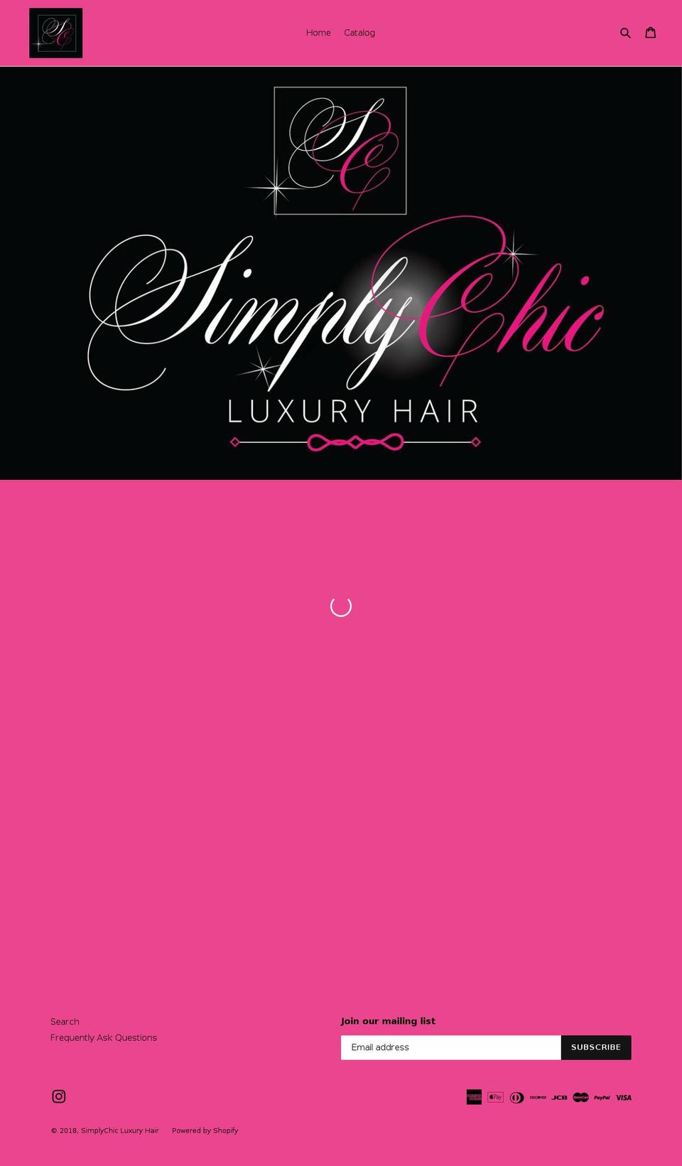 simplychicluxuryhair.com — Shopify storefront screenshot