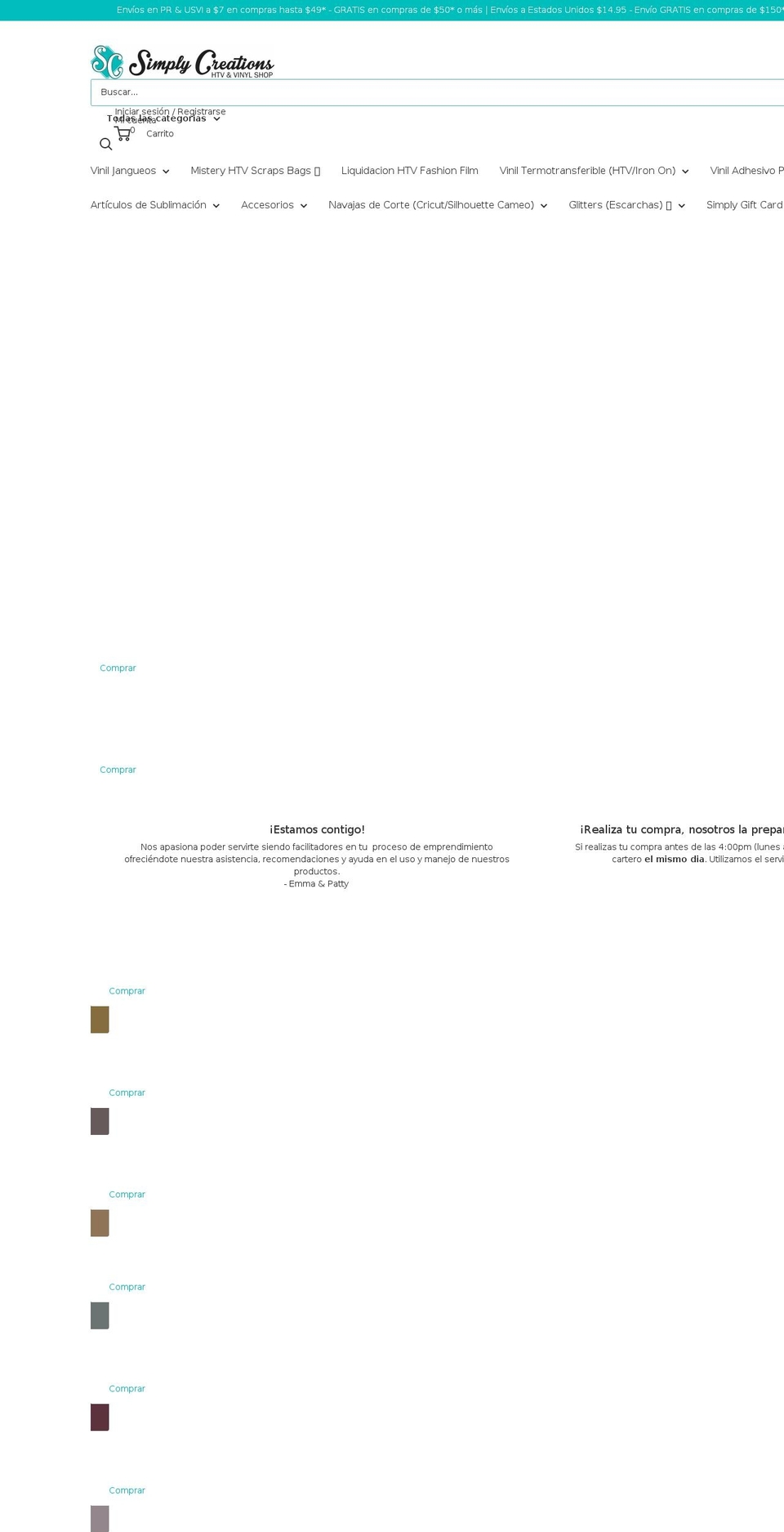 simplycreationspr.com — Shopify storefront screenshot