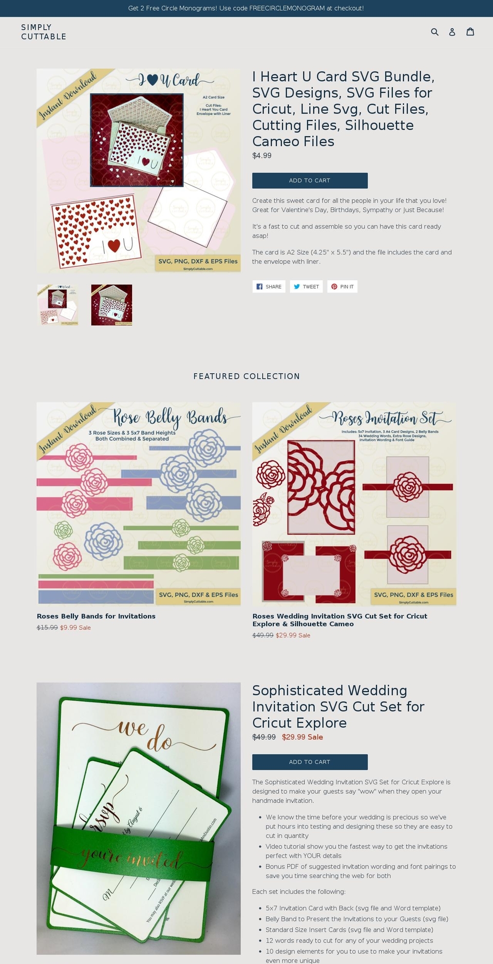 simplycuttable.com — Shopify storefront screenshot