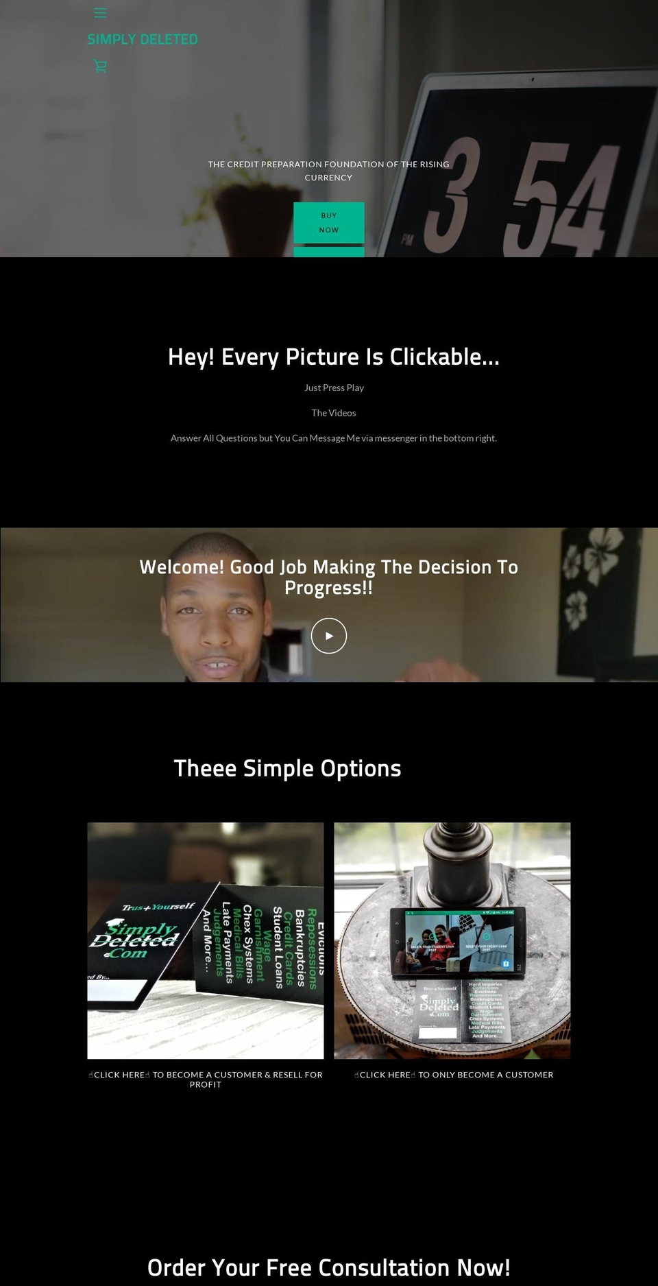 simplydeleted.com shopify website screenshot