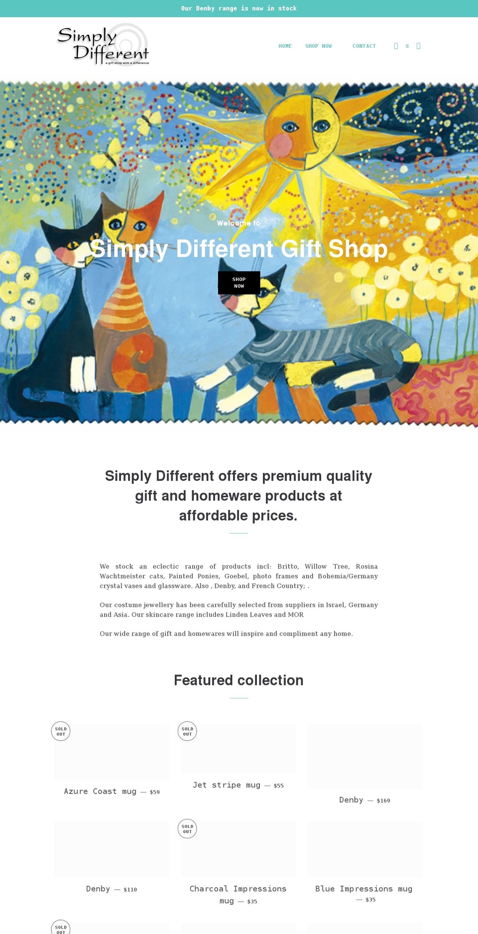 simplydifferent.co.nz shopify website screenshot