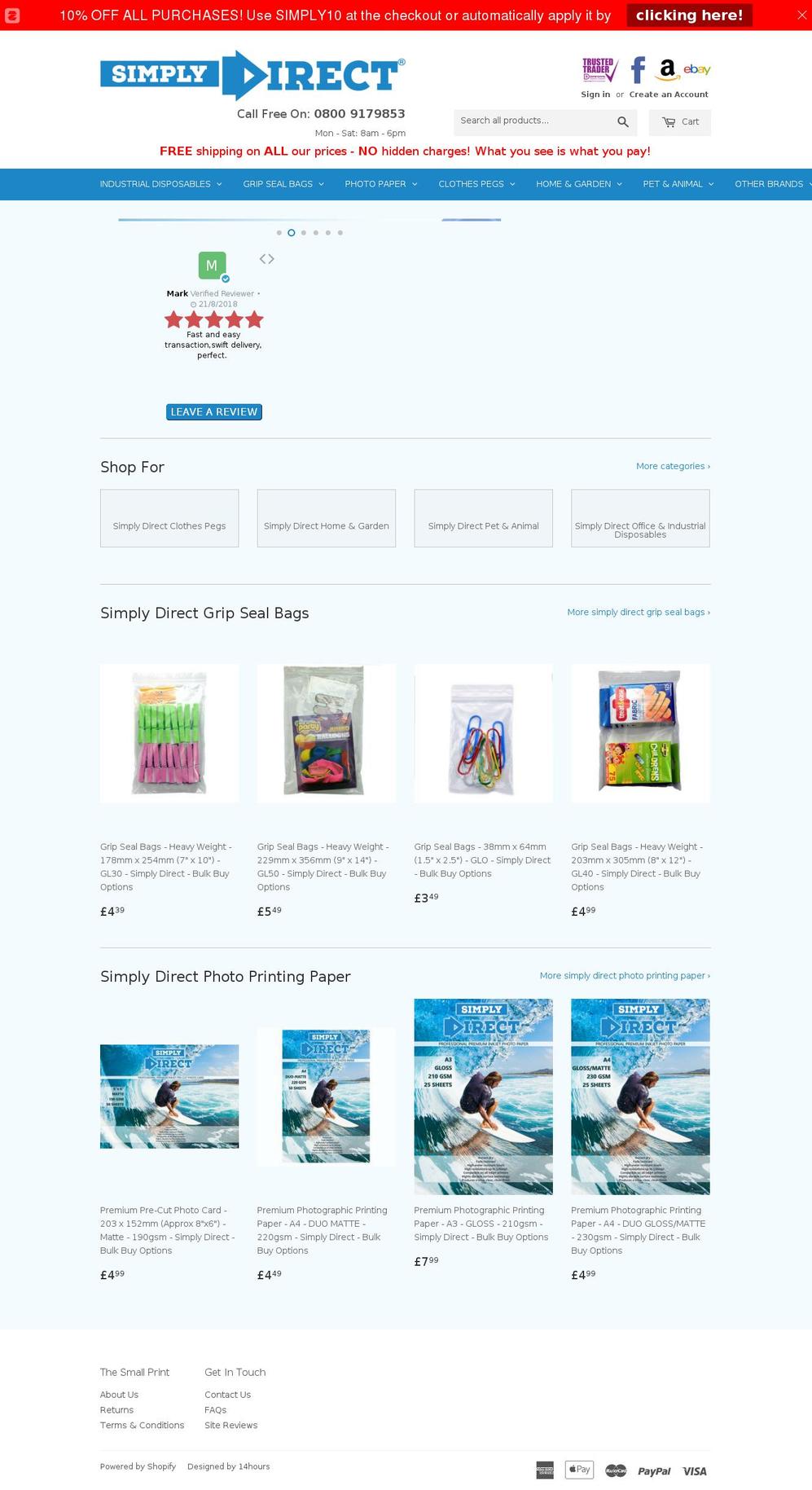Becca Shopify theme site example simplydirectproducts.com