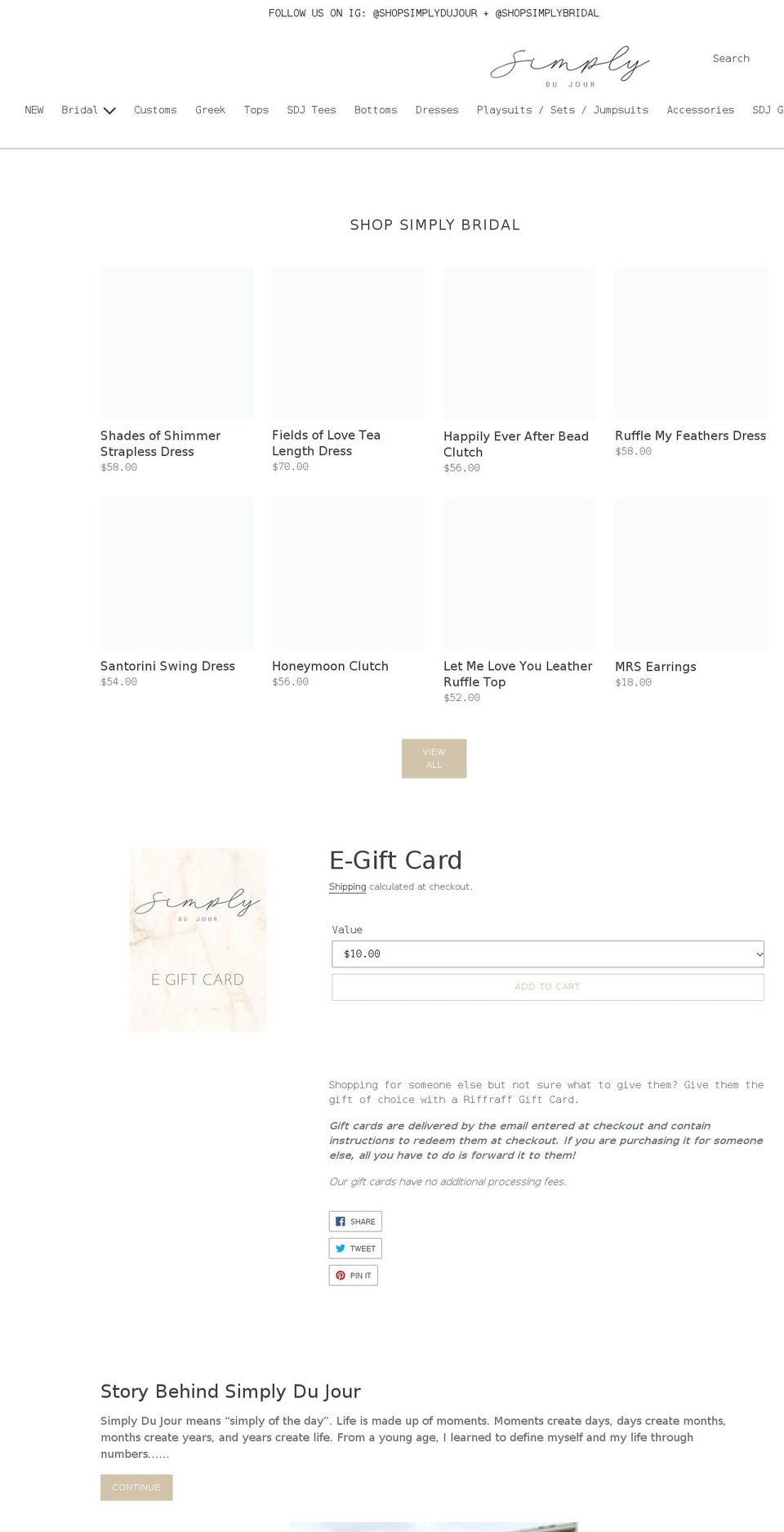 simplydujour.com shopify website screenshot