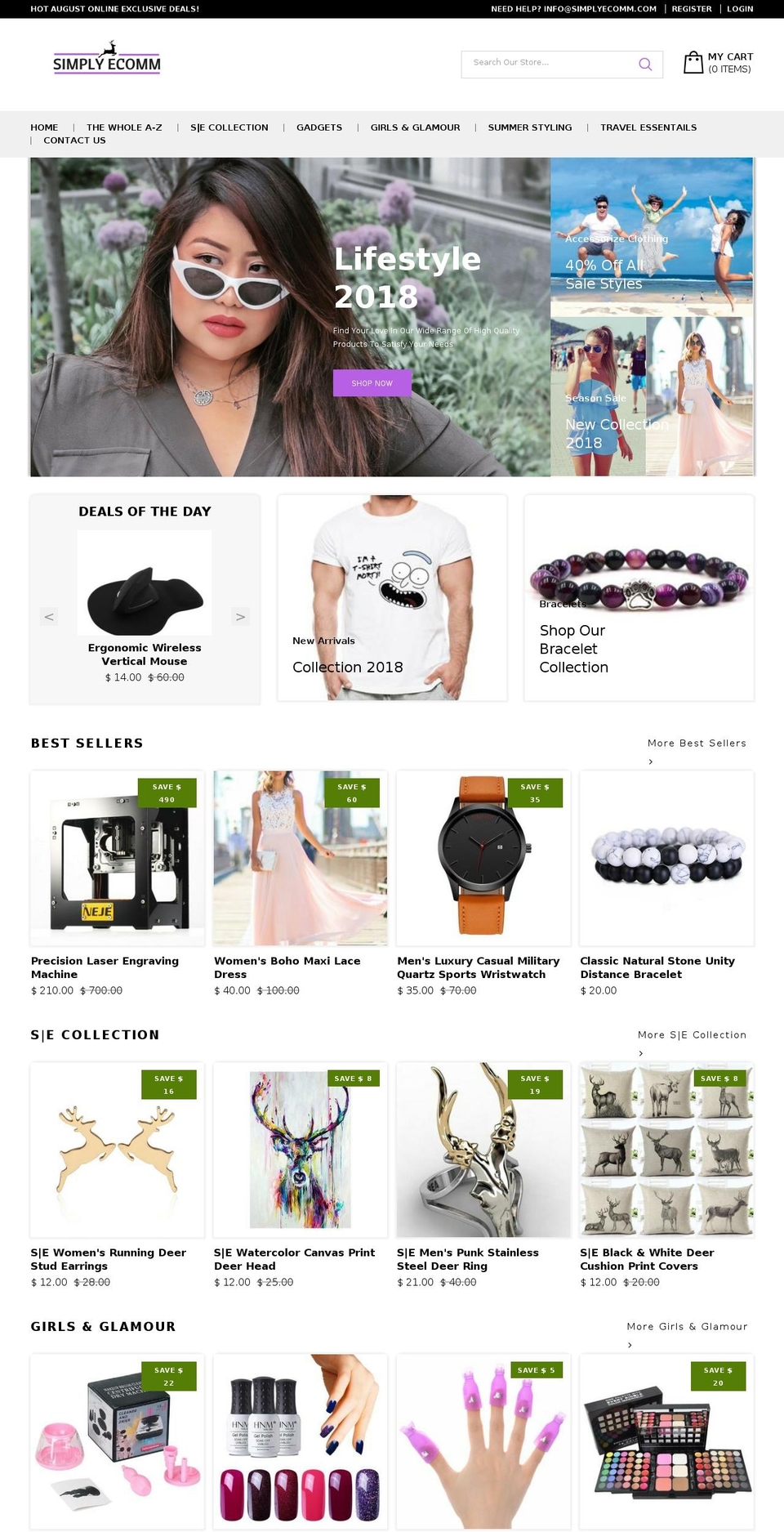simplyecomm.com shopify website screenshot
