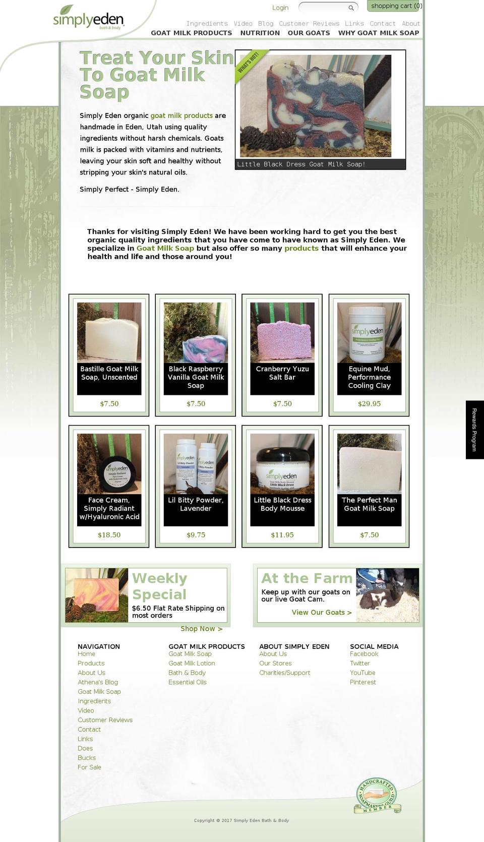 Woodland Shopify theme site example simplyeden.net