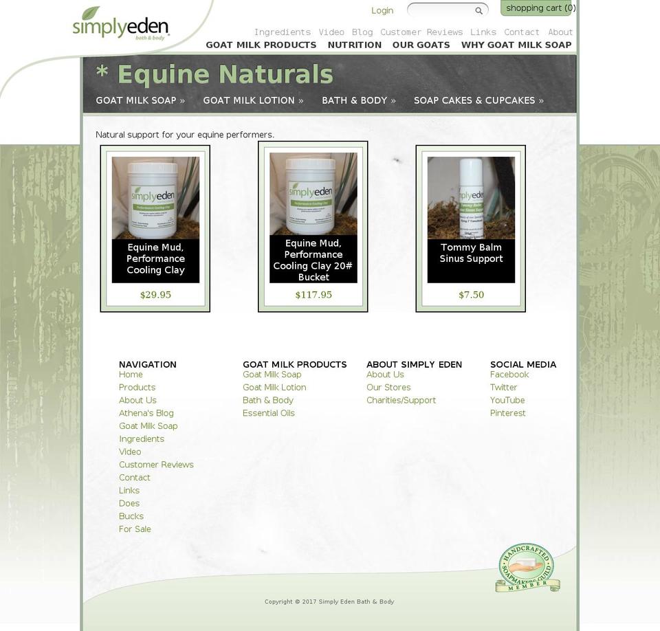 Woodland Shopify theme site example simplyedenequinenaturals.com