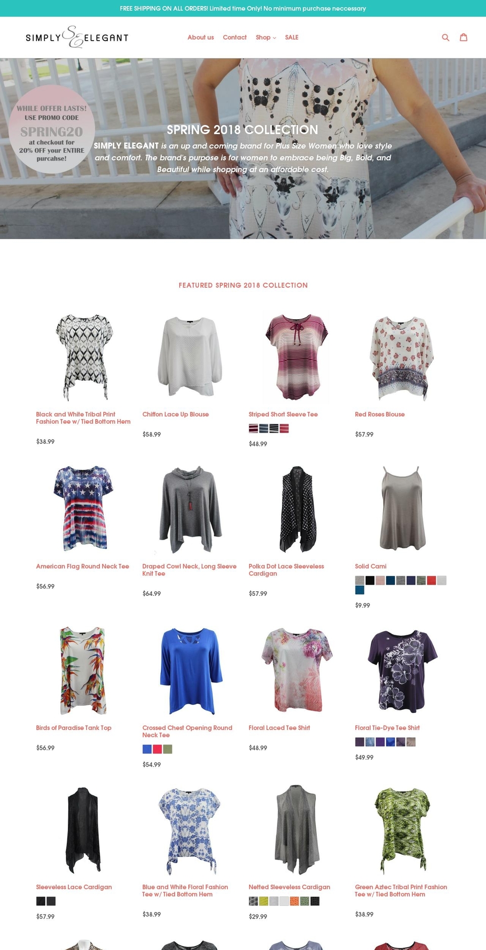 simplyelegantclothing.com — Shopify storefront screenshot