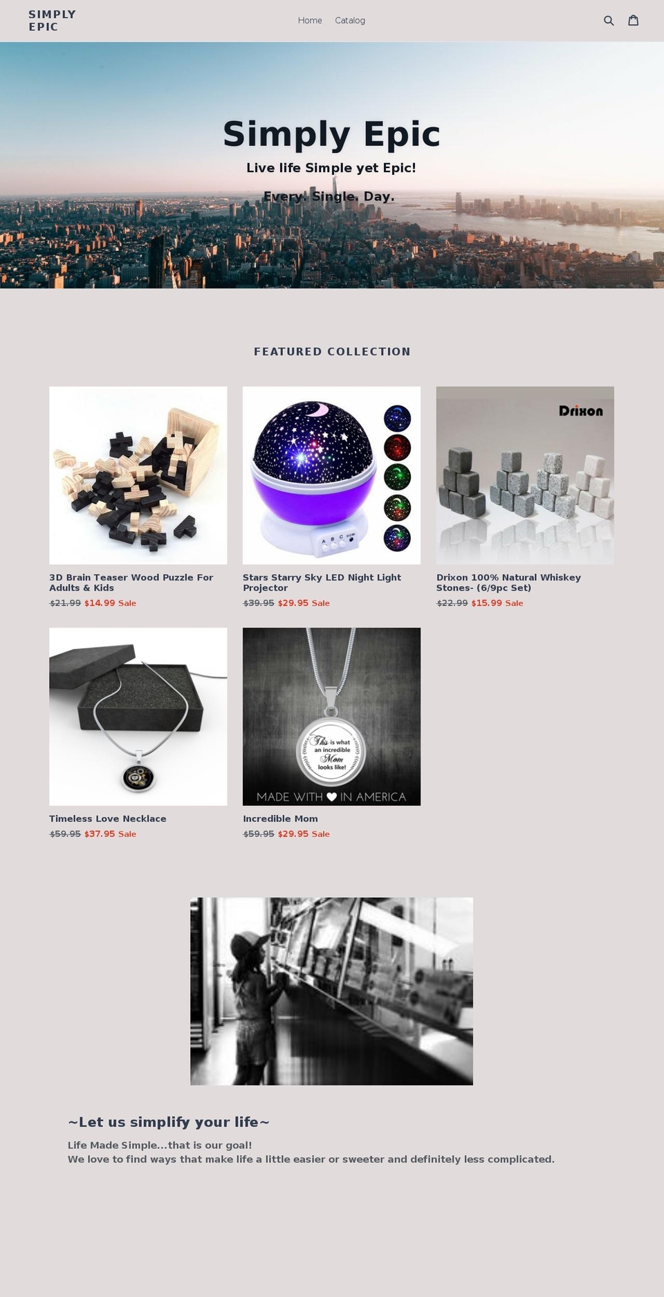 simplyepic.net shopify website screenshot