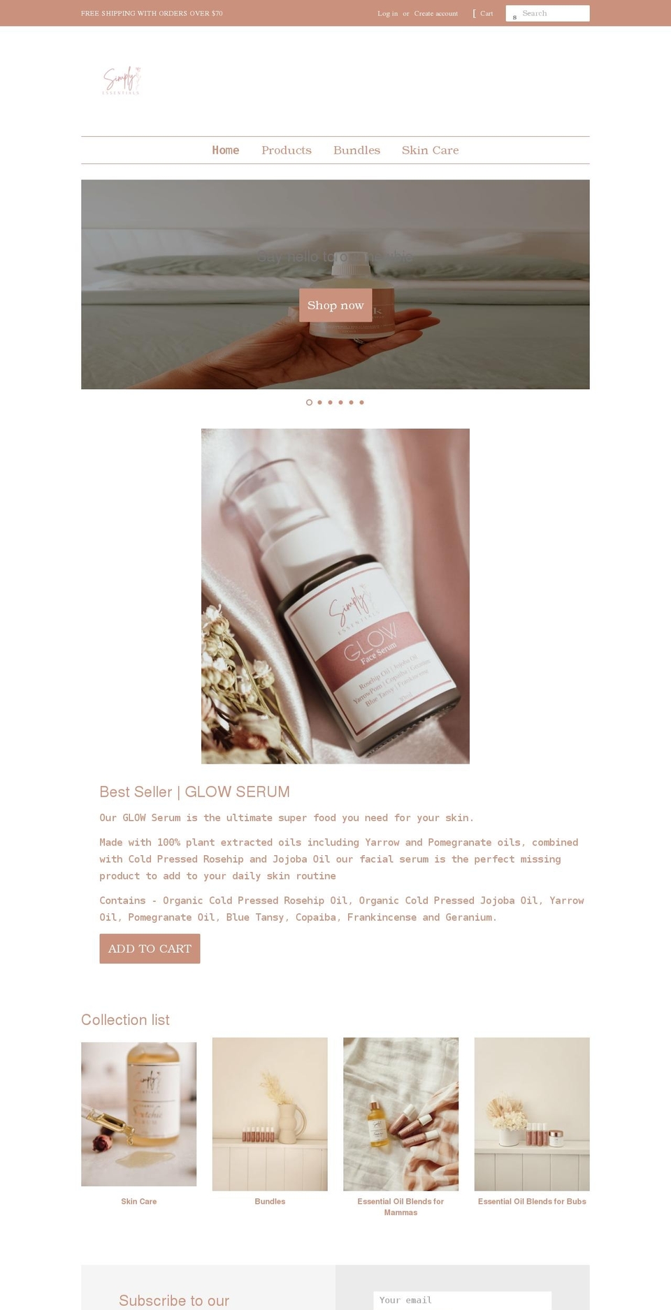 simplyessentials.com.au shopify website screenshot