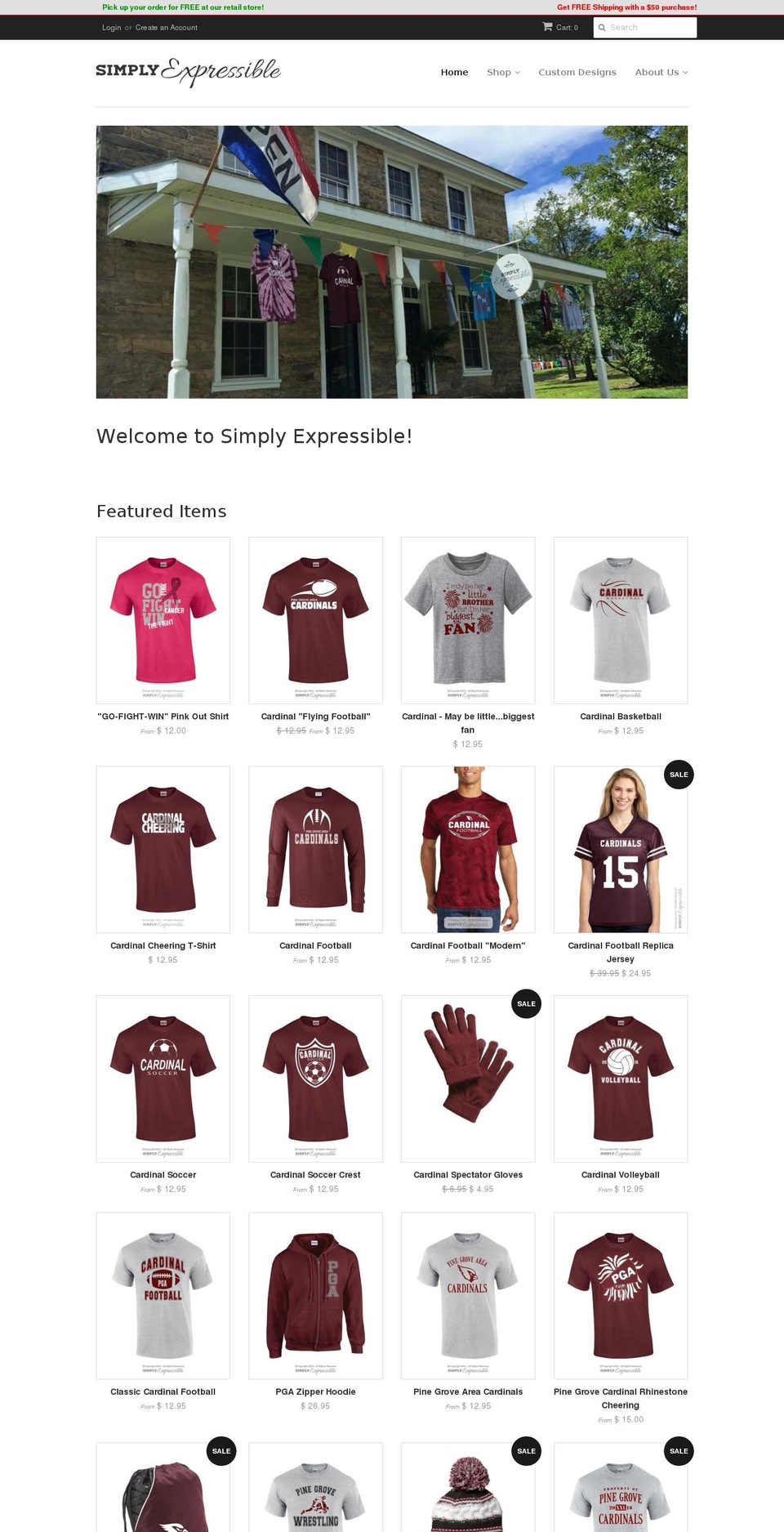 simplyexpressible.com shopify website screenshot