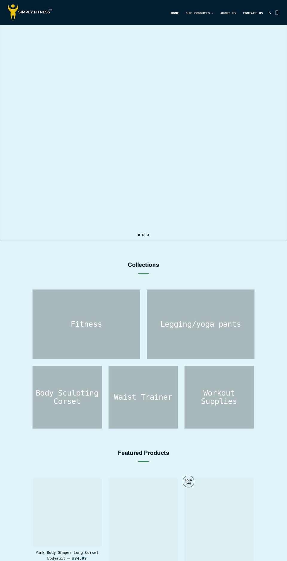 simplyfitness365.com shopify website screenshot
