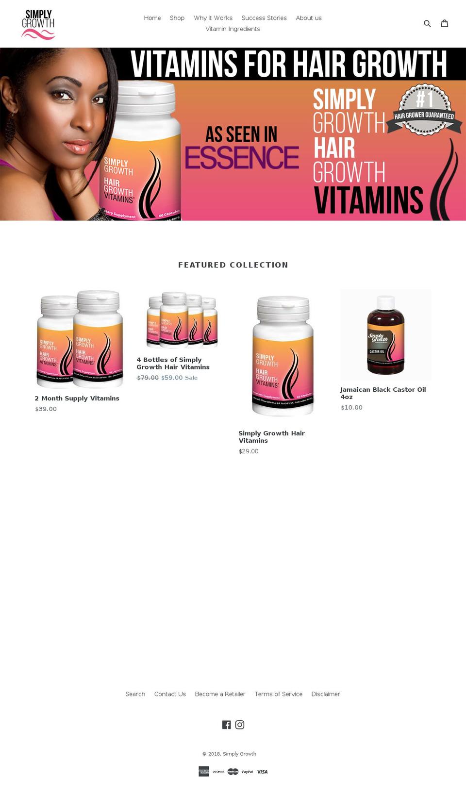 simplygrowth.com shopify website screenshot