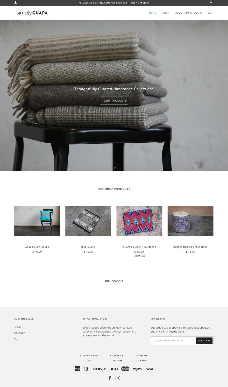 simplyguapa.com shopify website screenshot