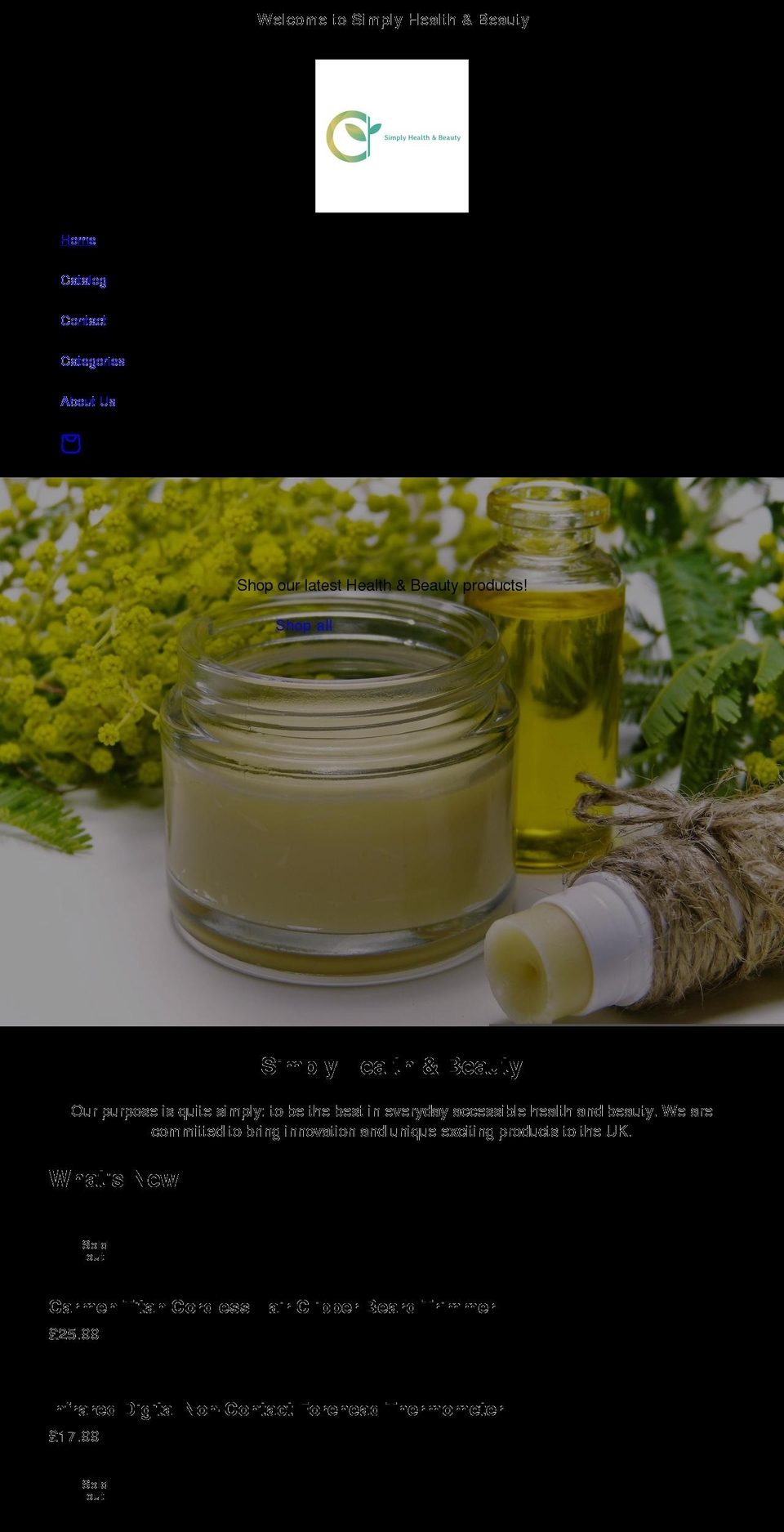simplyhealthbeauty.com shopify website screenshot