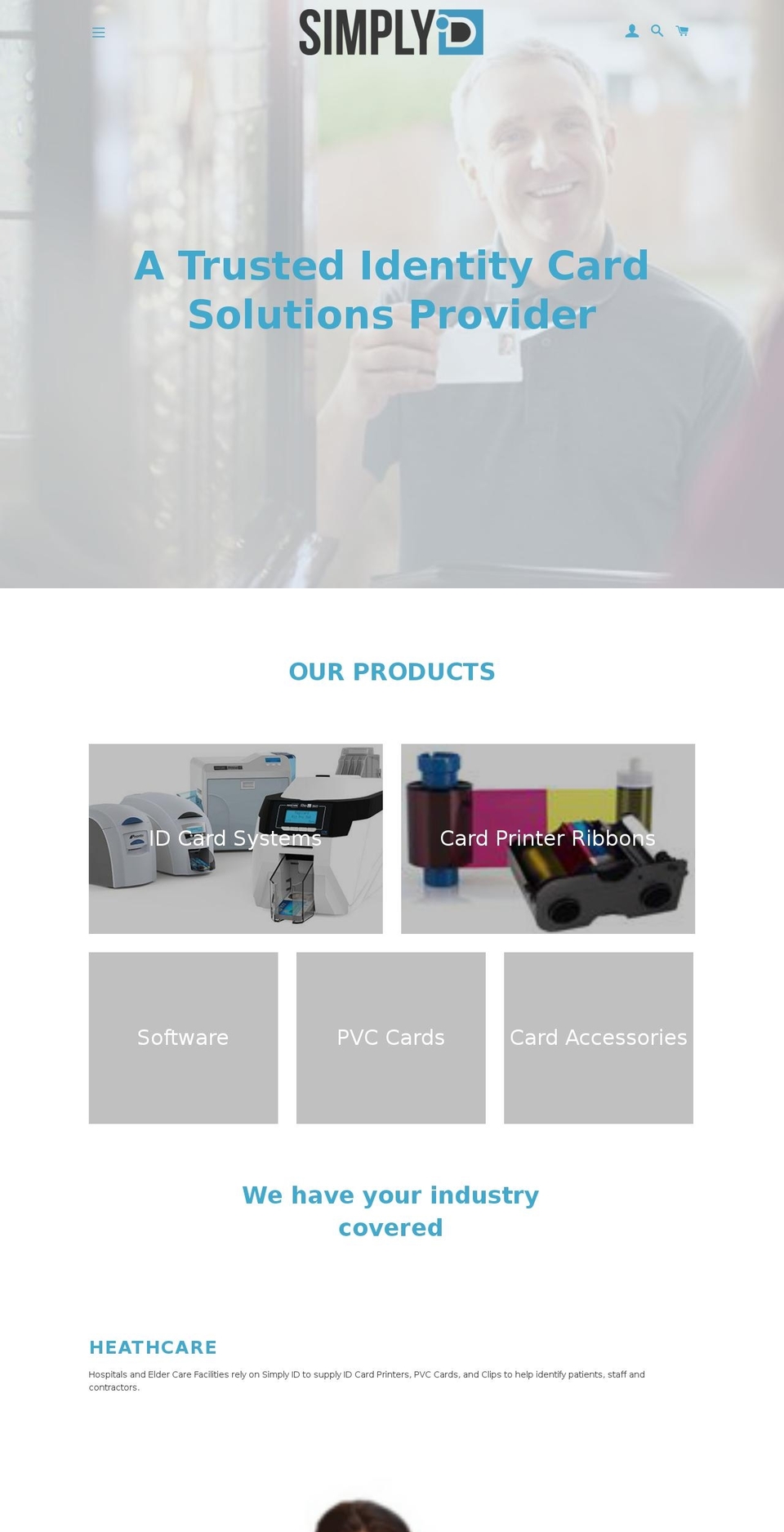 simplyid.com shopify website screenshot
