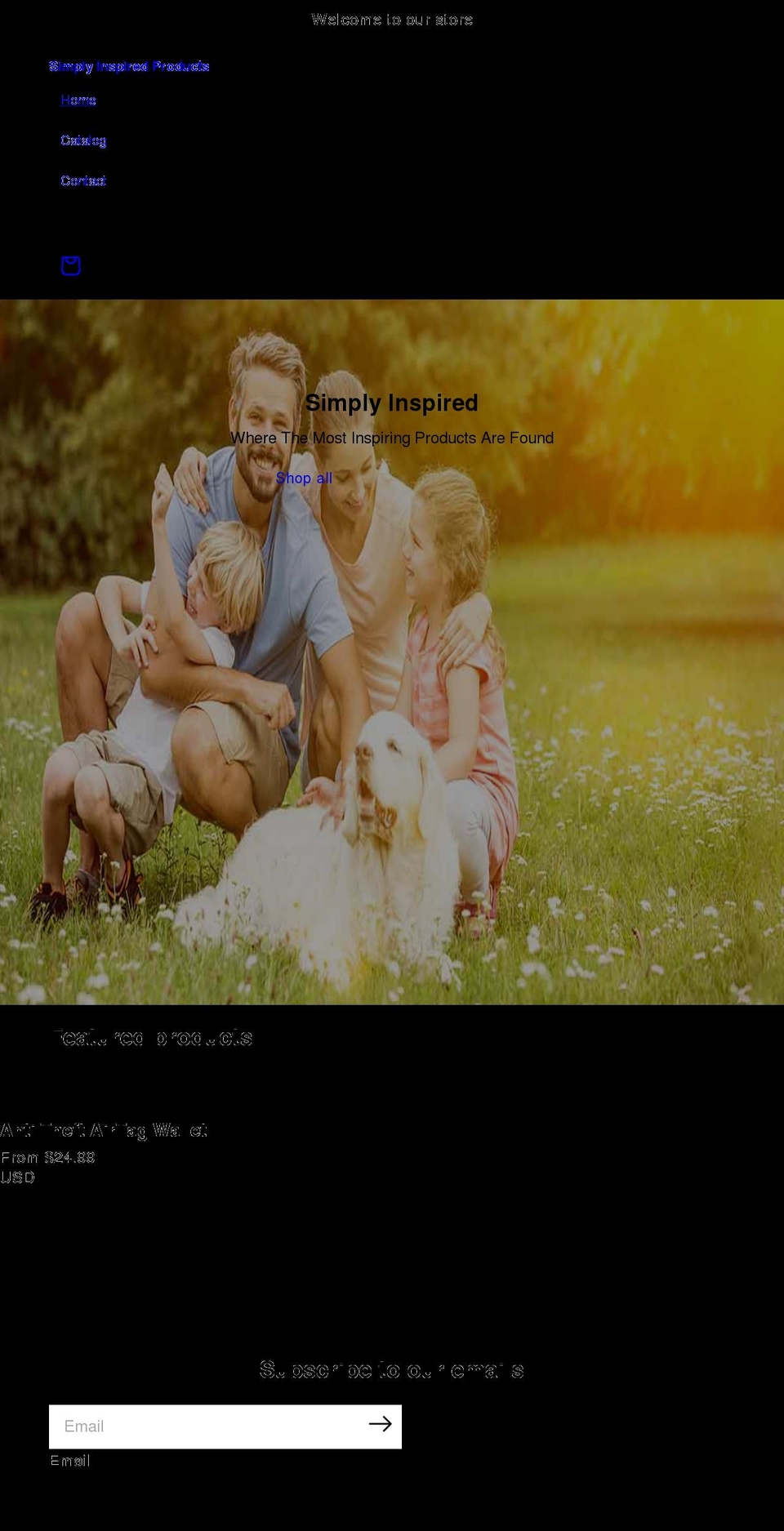simplyinspiredproducts.com shopify website screenshot