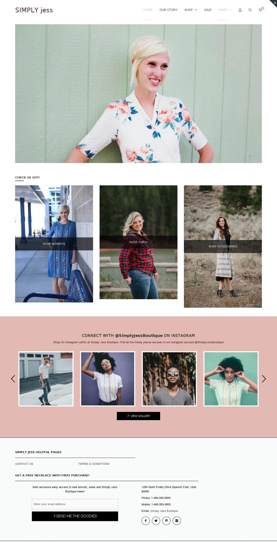 simplyjessboutique.com — Shopify storefront screenshot