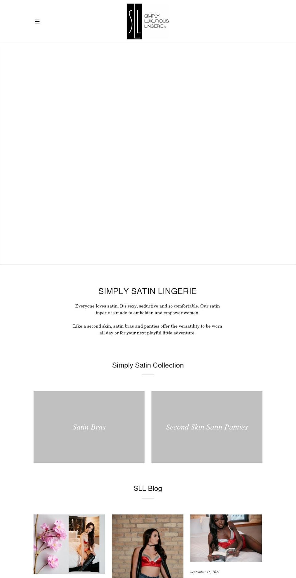 simplyluxuriouslingerie.com shopify website screenshot