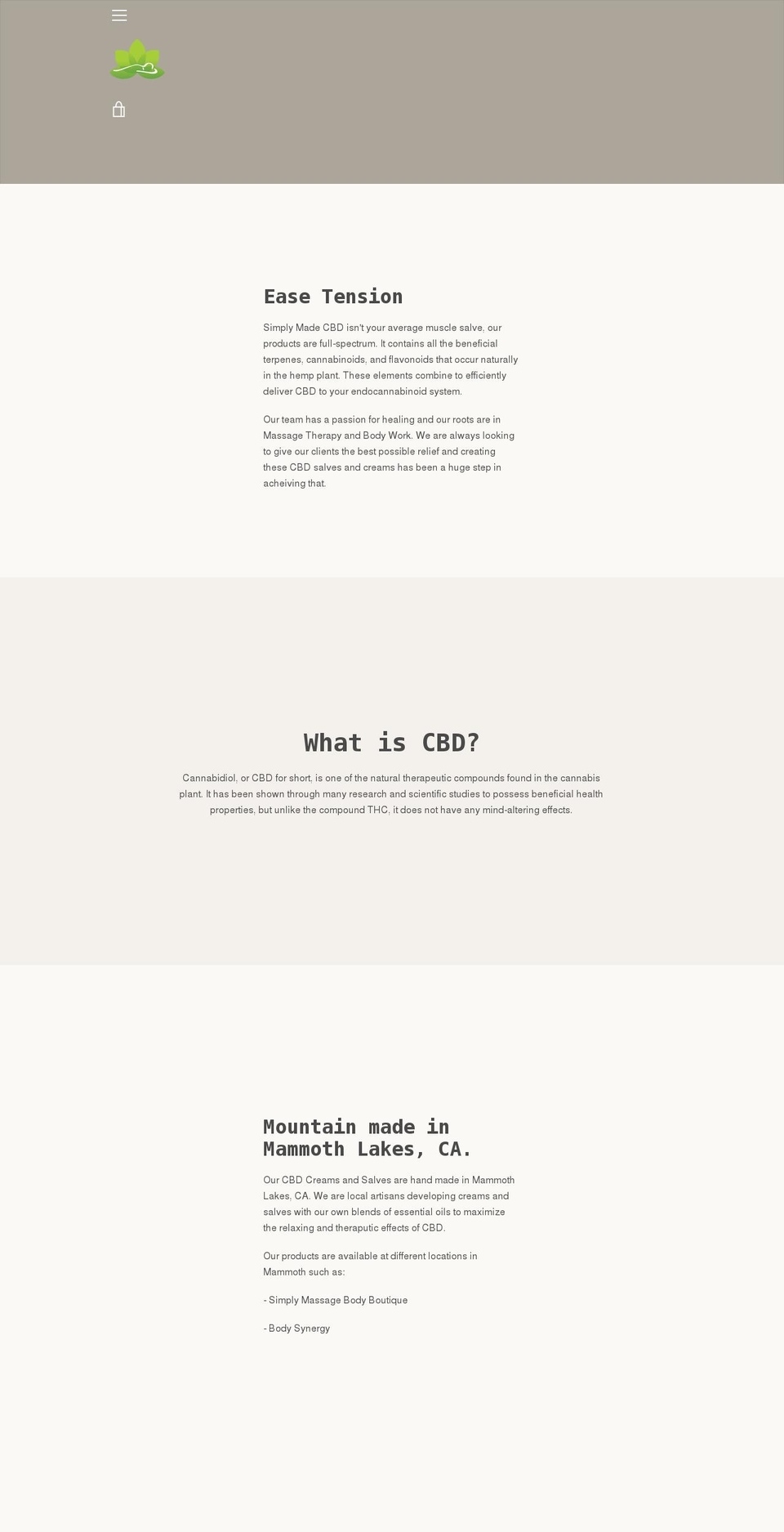 simplymadecbd.com shopify website screenshot
