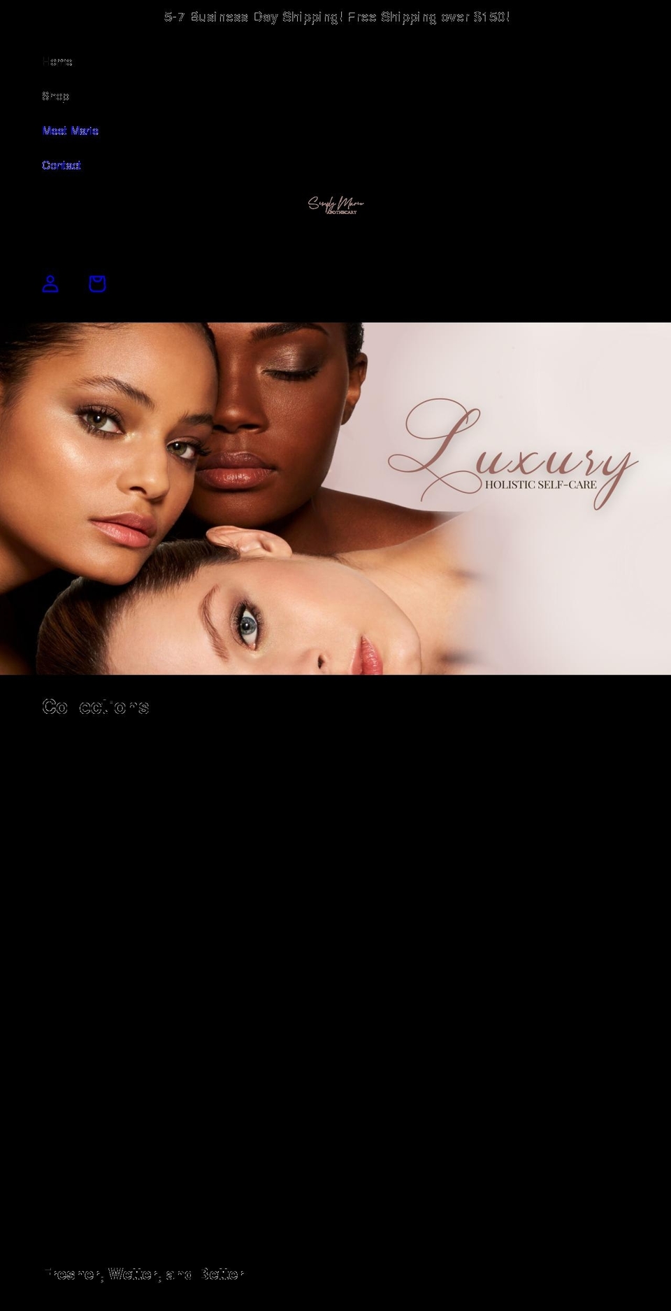 simplymarieapothecary.com shopify website screenshot