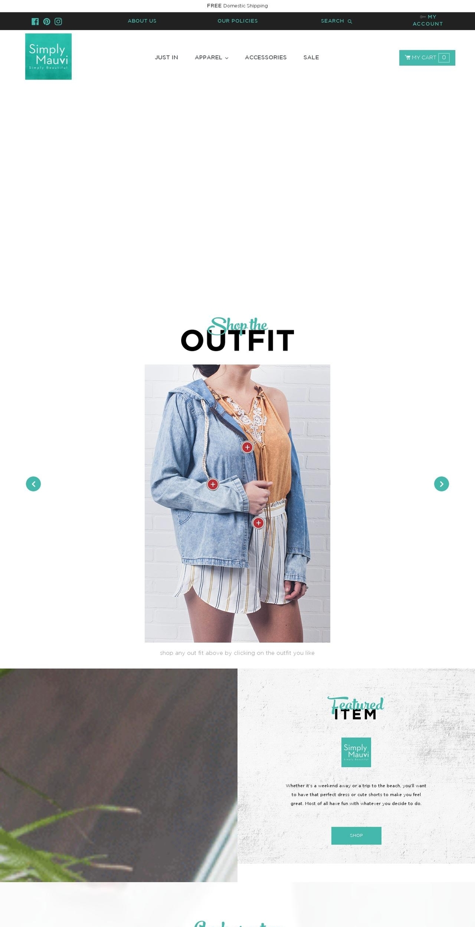 simplymauvi.com — Shopify storefront screenshot