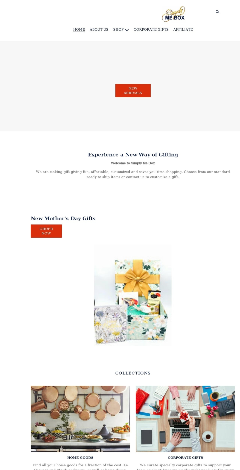 simplymebox.com shopify website screenshot