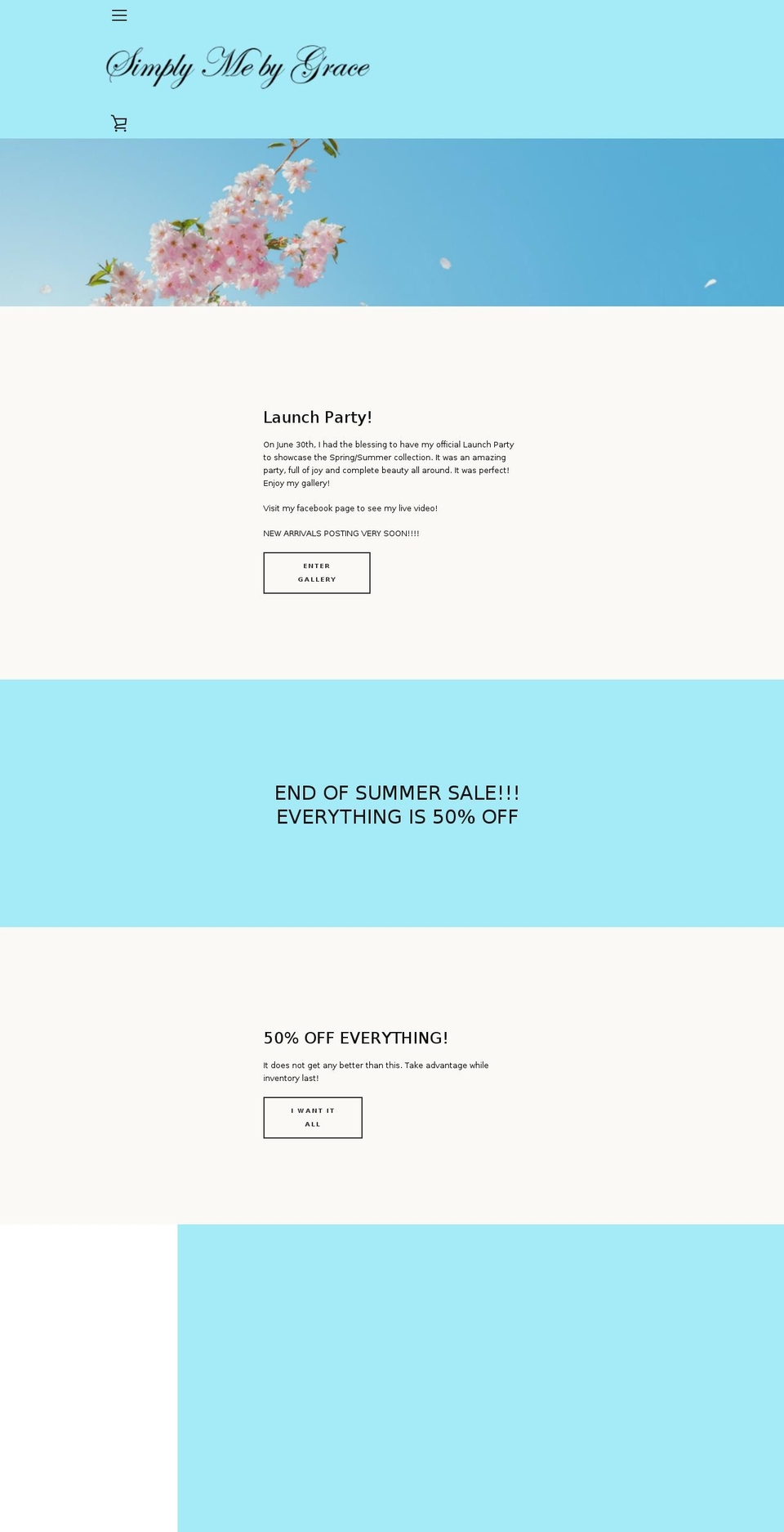 simplymebygrace.com — Shopify storefront screenshot