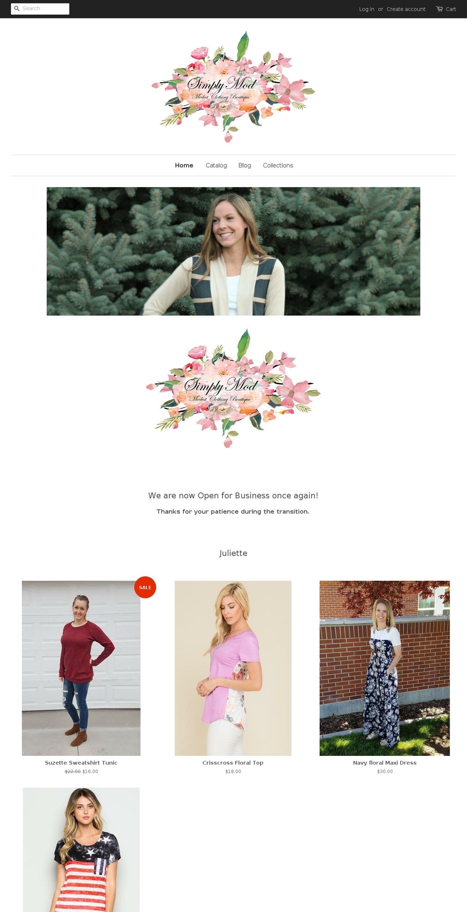 simplymodboutique.com shopify website screenshot