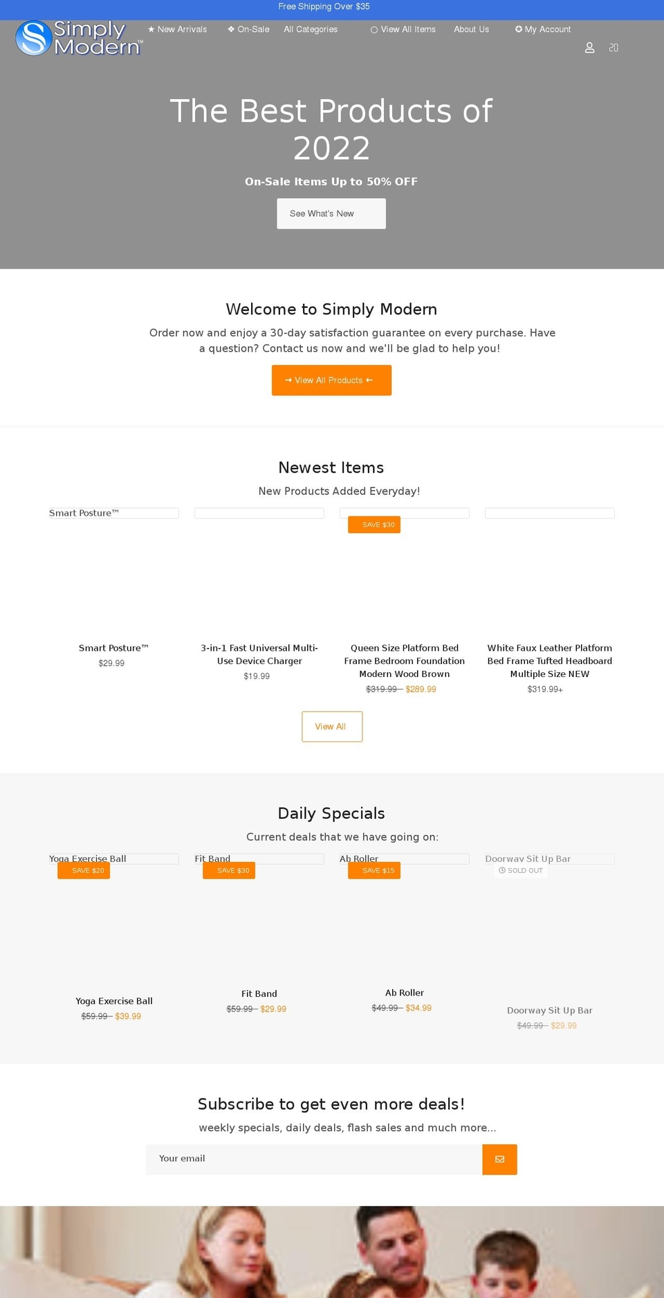 simplymodernstore.com shopify website screenshot