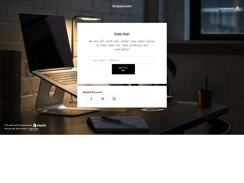simplymodrn.com — Shopify storefront screenshot