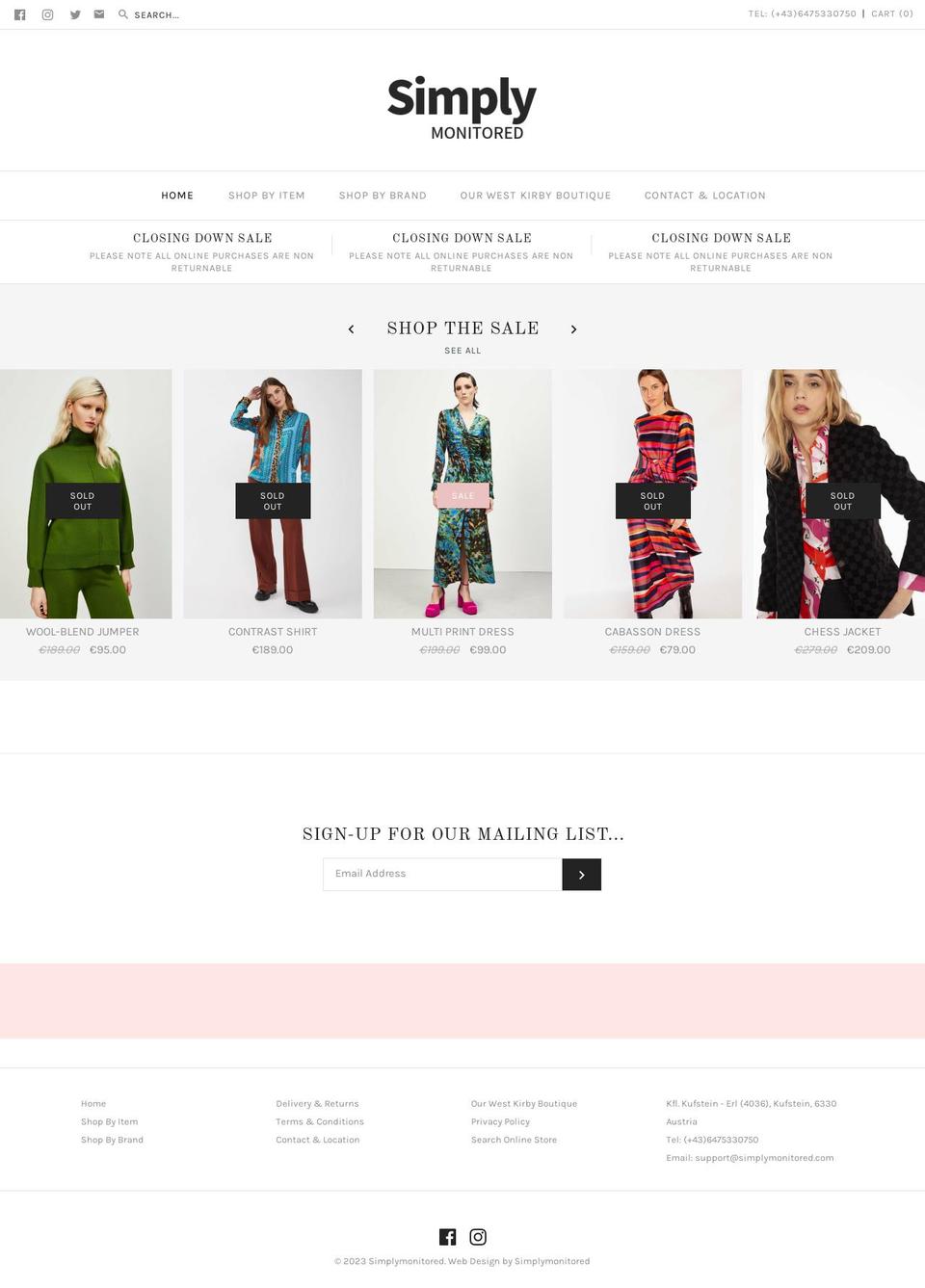 simplymonitored.com shopify website screenshot