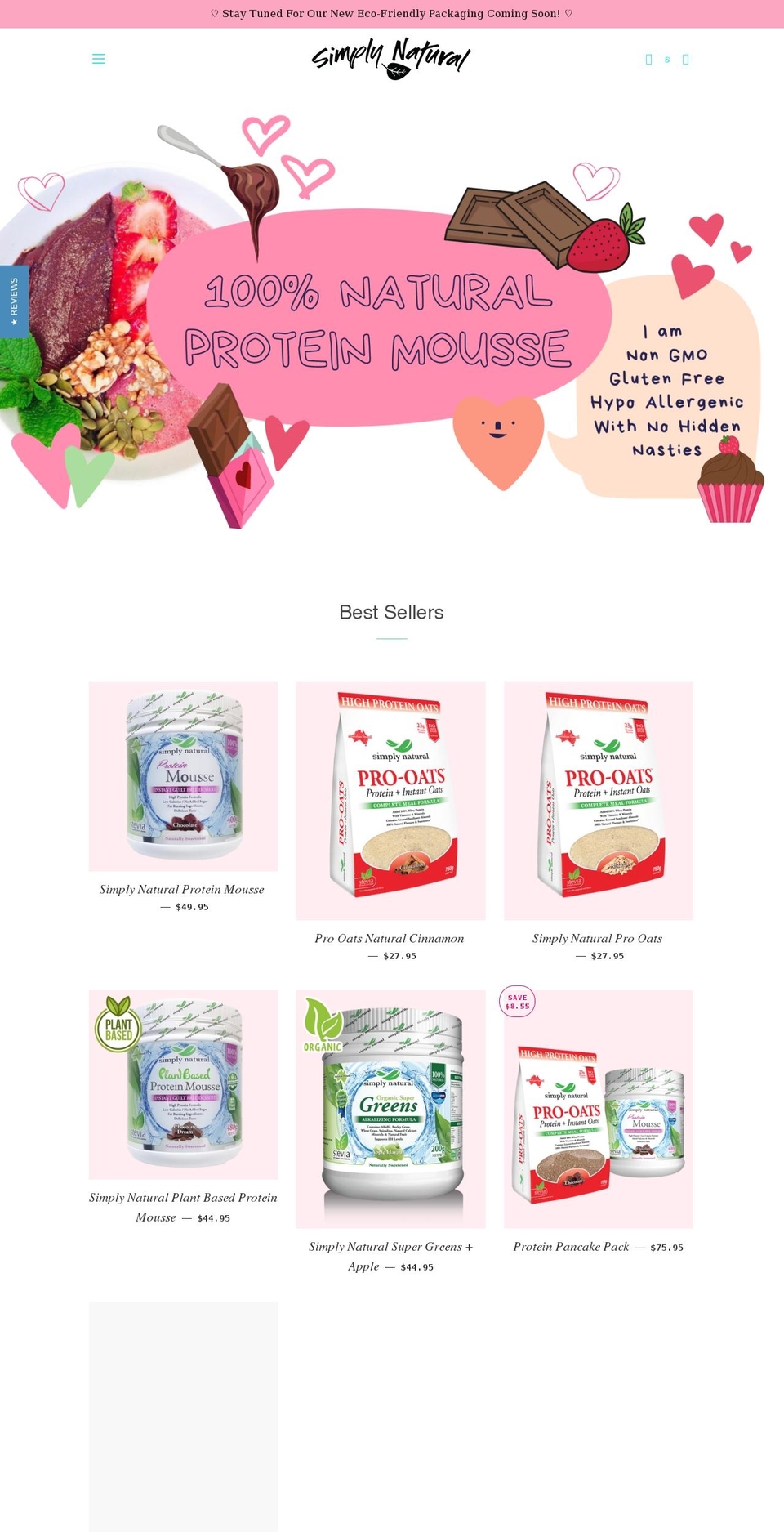 simplynaturalnutrition.com.au shopify website screenshot