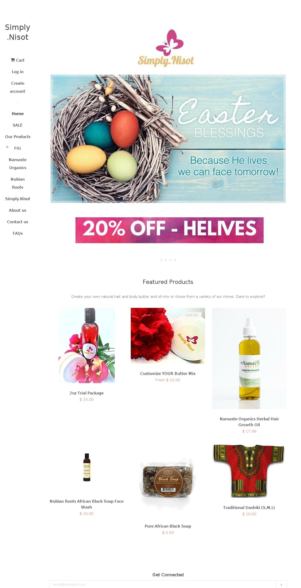 simplynisot.com shopify website screenshot