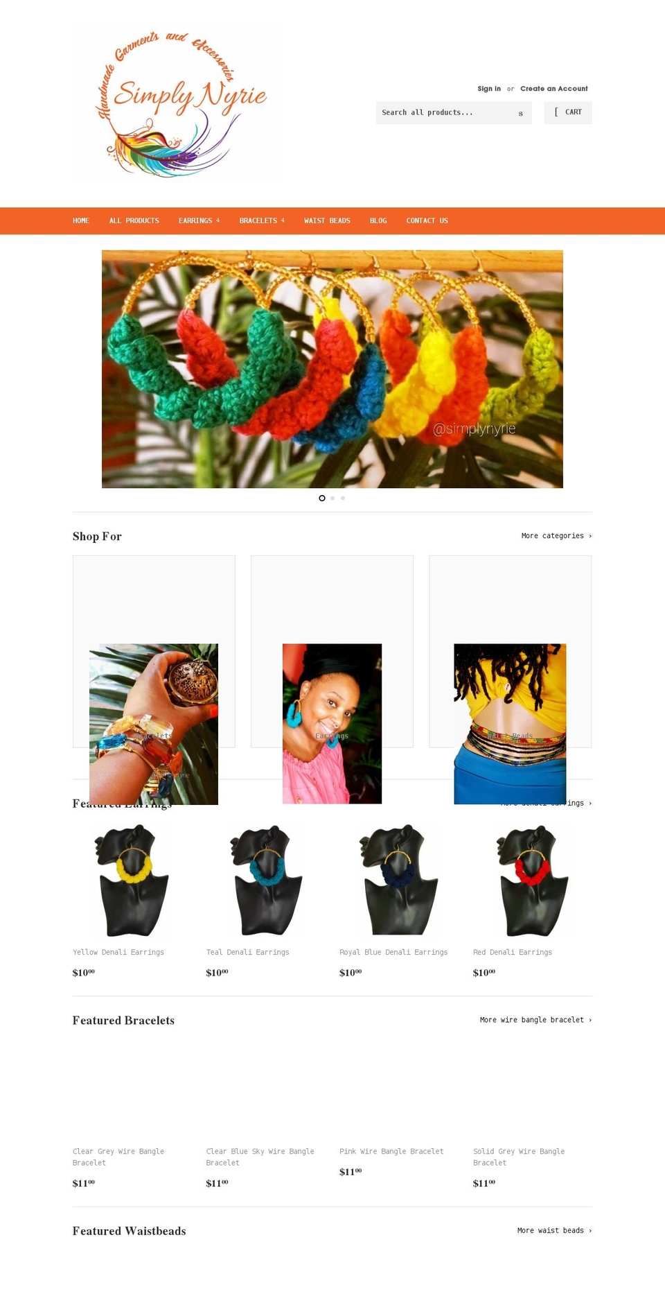 simplynyrie.com shopify website screenshot