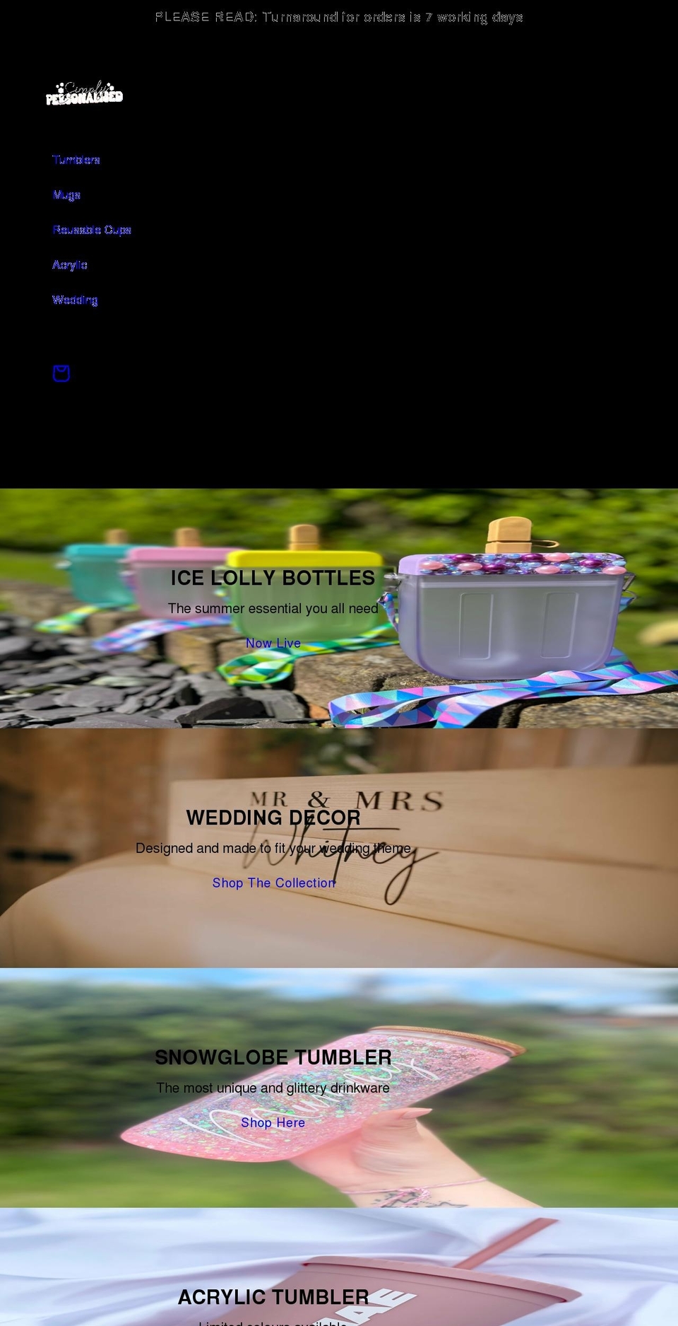 simplypersonalisedco.co.uk shopify website screenshot